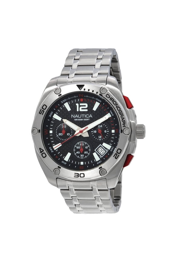 Tin Can Bay Chronograph Quartz Black Dial Men's Watch NAPTCF206