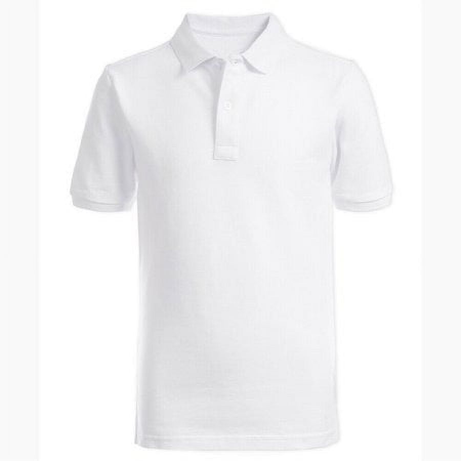 NAUTICA WHITE Little Boys Short Sleeve Performance Polo Shirt, US Large (6)