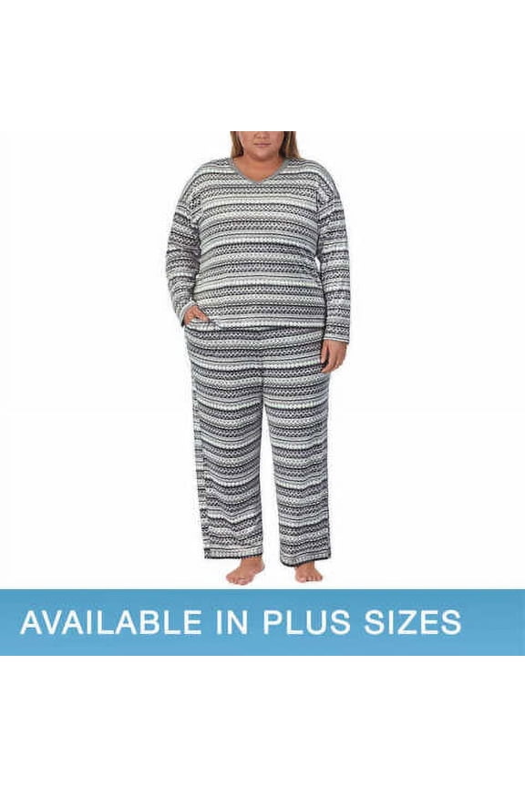 Nautica Women's 2 Piece Cozy Fleece Pajama Sleepwear Set