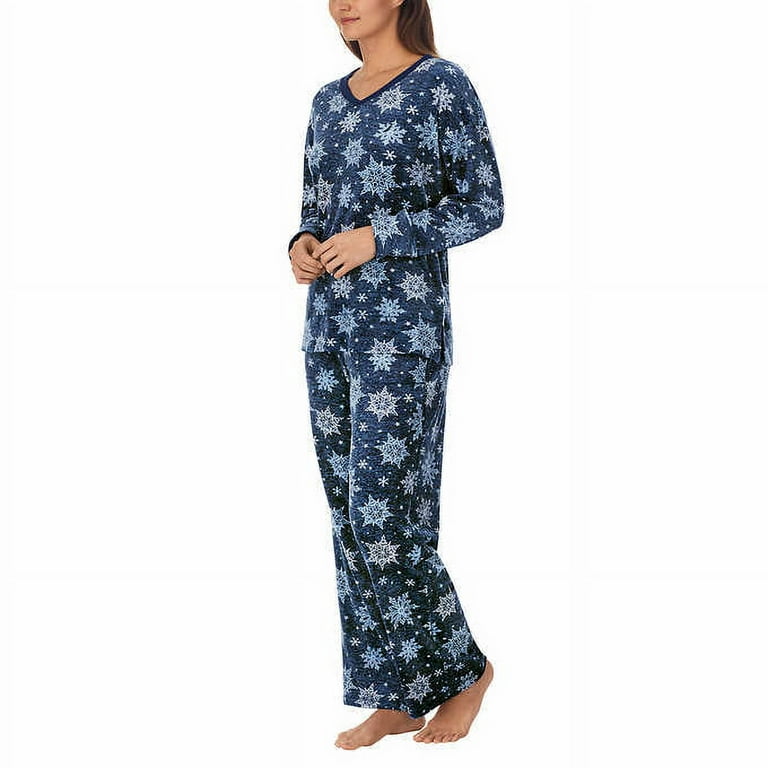 Nautica Women's 2 Piece Cozy Fleece Pajama Sleepwear Set 