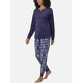 thumbnail image 1 of Nautica Women's 2 Piece Fleece Pajama Sleepwear Set (Blue Snow, 2X), 1 of 6