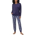 thumbnail image 1 of Nautica Womens Pajamas - Cozy Silky Fleece - 2 Piece Long Sleeve Winter Sleepwear Set for Women (Blue Snow/Medium), 1 of 8