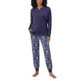 thumbnail image 1 of Nautica Womens Pajamas - Cozy Silky Fleece - 2 Piece Long Sleeve Winter Sleepwear Set for Women (Blue Snow/XX-Large), 1 of 8
