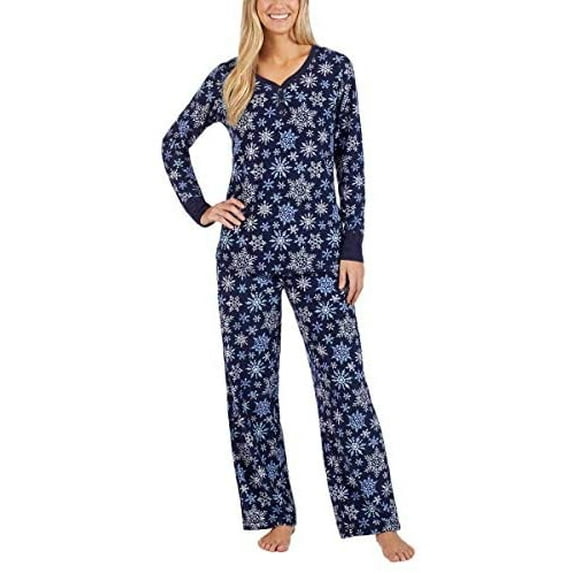 Nautica Women 2-Piece Lightweight Fleece Pajama Sleepwear Set