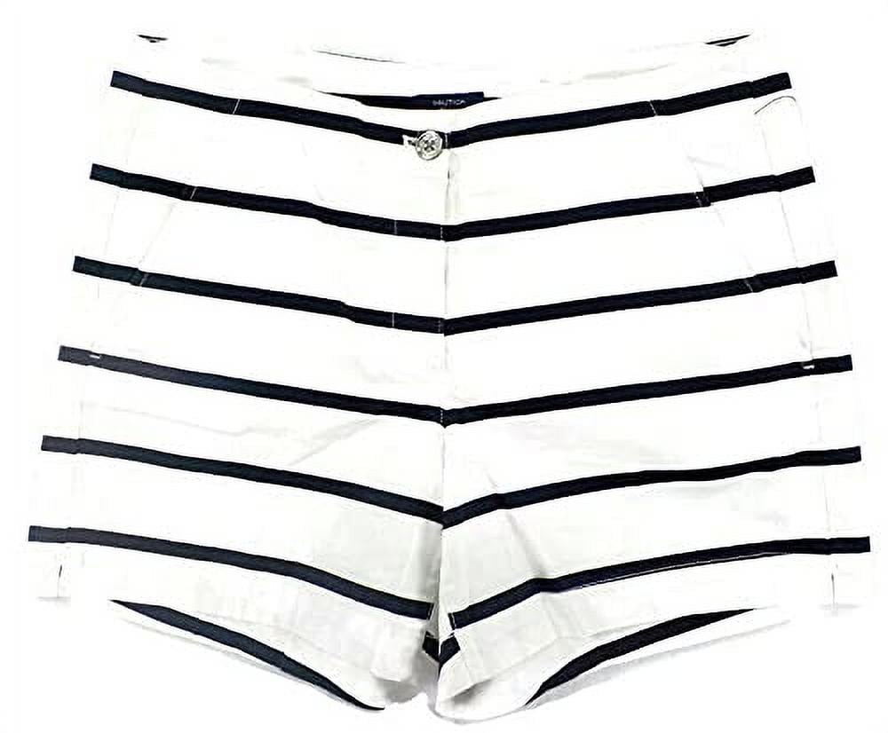 Nautica Women's Cotton Stretch Twill Shorts(Bright White,14)