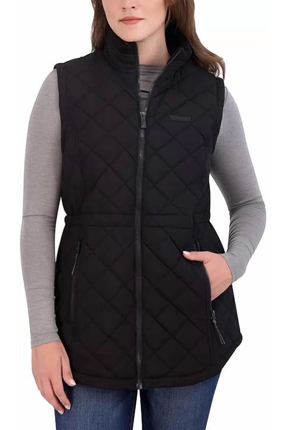 Women's Quilted Puffer Vest Black Small