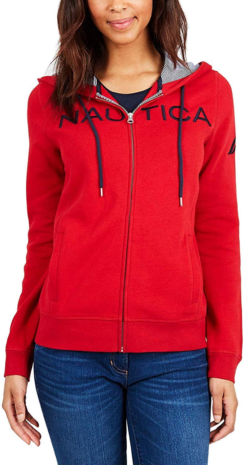 WHITE M Nautica Women's Water Resistant Puffer Removable Hood Full Zip  Jacket | eBay