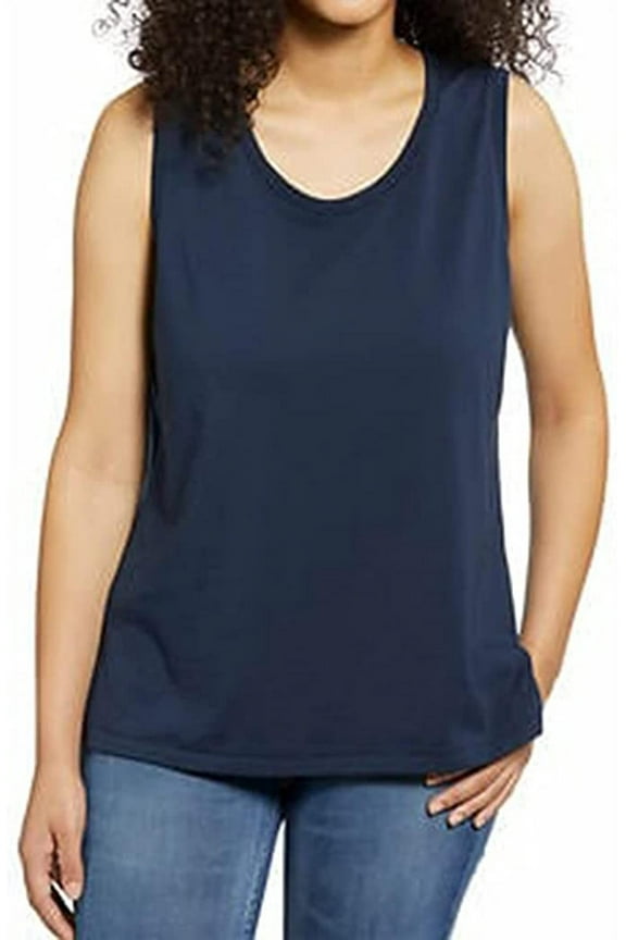Women's Sleeveless Top (Navy Seas,M)