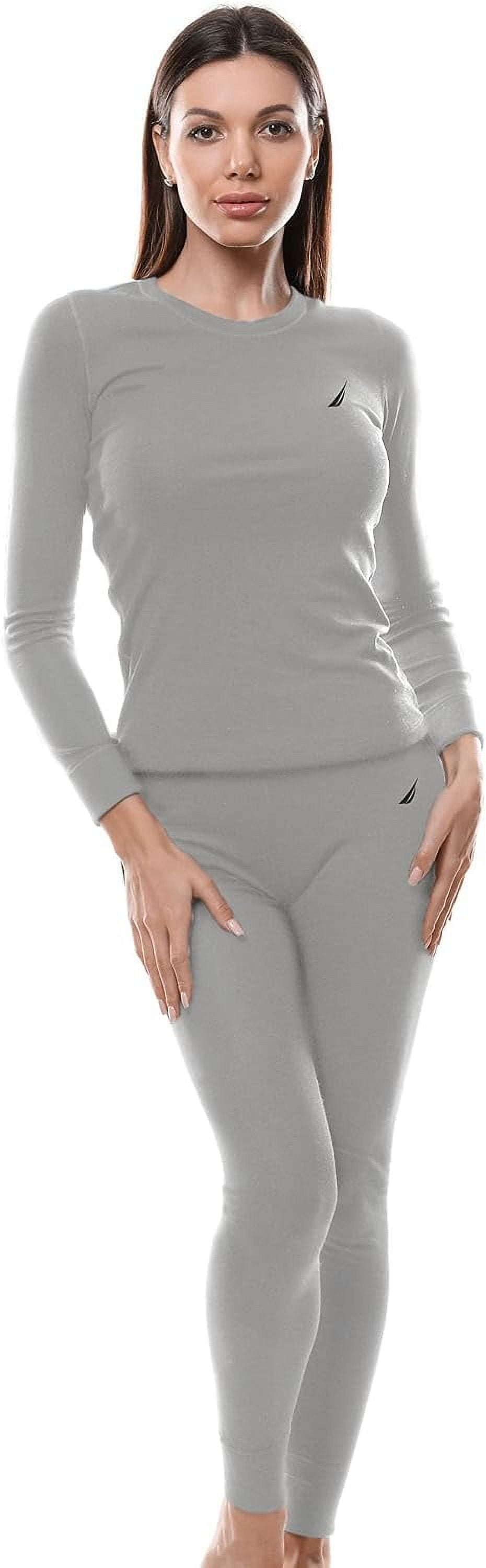 Nautica Womens Base Layer Set Thermal Underwear Shirt & Leggings