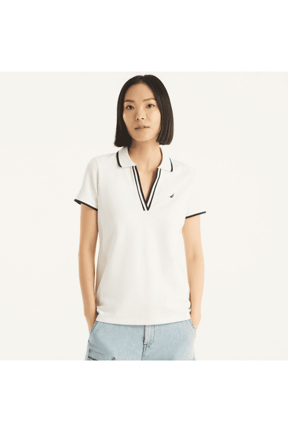 Womens Deck Polo, White, XXL