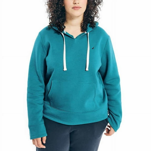 Nautica Womens' Hoodie Medium Teal