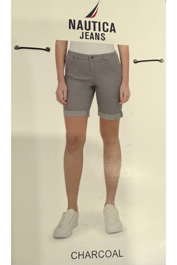 Womens Jean Shorts, Grey, Size 12