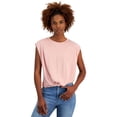 thumbnail image 1 of Nautica Womens Knot Front Basic T-Shirt, Pink, Large, 1 of 2