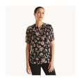 thumbnail image 1 of Nautica Womens Printed Ruffled Blouse, Multicoloured, Small, 1 of 1
