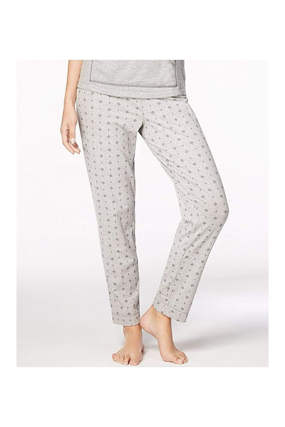 Womens Printed Stretch-Jersey Pajama Pants Gray Gray Print XS