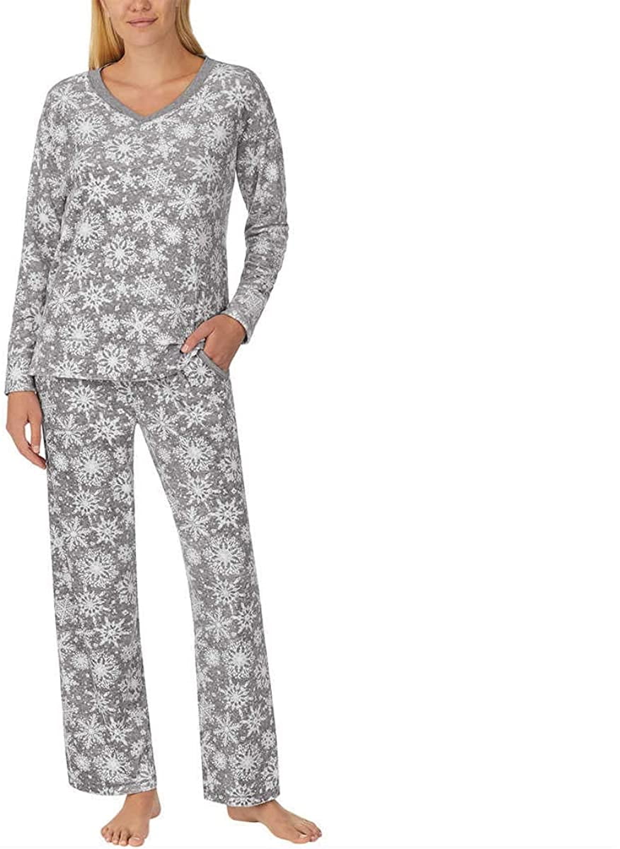 Nautica Womens Silky Fleece Side Pockets Pajama Set Walmart