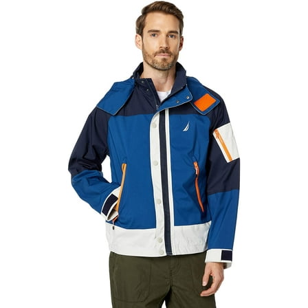 Nautica mens Color-block Hooded Jacket XX-Large Undercurrent