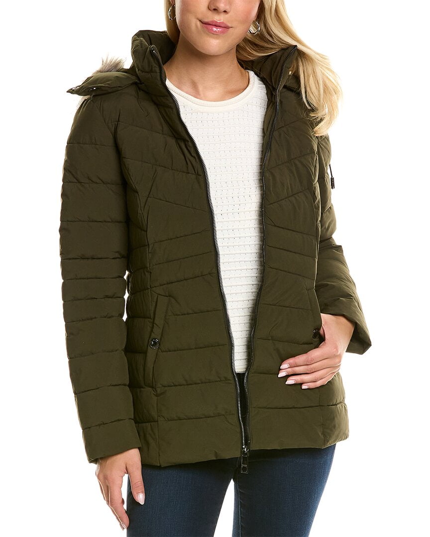 Nautica Women's Hooded Stretch Packable Puffer Coat, Created for