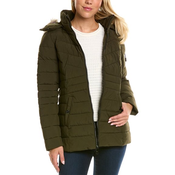 Nautica womens Short Stretch Puffer Jacket, S