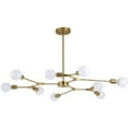 thumbnail image 1 of Nautical 9 Holder Mid Century Chandelier Brass Ceiling Sputnik Chandelier Decor, 1 of 5