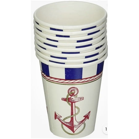 Nautical 9oz Cups (8 Count)