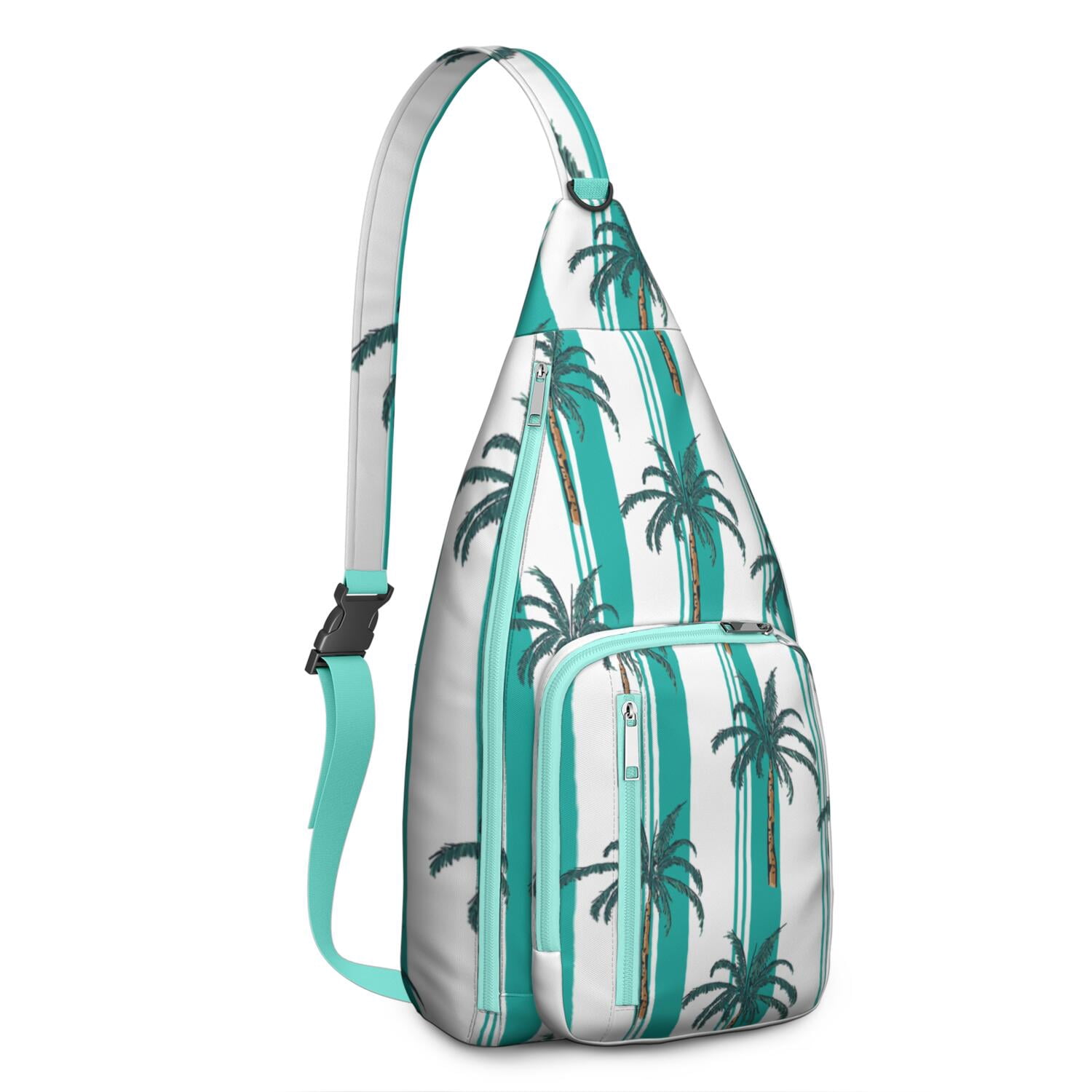 Nautical Aloha Sling Bag, Multi-Pocket Shoulder Bag with Comfortable Strap, Stylish for Beach Vacation