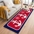 thumbnail image 1 of Nautical Anchor 2'x6' Runner Rugs for Hallway Kitchen Bedside Non Slip Washable, Blue Red Coastal Ocean Beach Compass Entryway Rug Runners with Rubber Backing, Long Carpet Runner for Laundry Room, 1 of 8