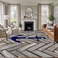 thumbnail image 1 of Nautical Anchor Area Rug 5x8 Washable Rug Non Slip Summer Coastal Ocean Vintage Wood Large Area Rug Soft Stainresistant Indoor Floor Carpet for Living Room Bedroom Home Office Dining Room Nursery, 1 of 7