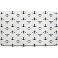 thumbnail image 1 of Nautical Anchor Bath Mat Navy Blue Ocean Beach Adventure Modern Simple Minimalist Bathroom Kitchen Rugs,16x24 Inch, 1 of 2
