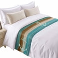 thumbnail image 1 of Nautical Anchor Bed Runner for King Size Bed, Blue Brown Wood Grain Vintage Ocean Soft Bedding Scarf Bedding Protector Slipcover Sofa Throw for Bedroom Hotel Guesthouse, 1 of 8