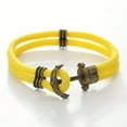 thumbnail image 1 of Nautical Anchor Bracelet - Handcrafted Durable Braided Rope, Bohemian Minimalist Style for Casual Attire & Gifting,Yellow, 1 of 8