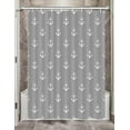 thumbnail image 1 of Nautical Anchor Camper RV Shower Curtain for Travel Trailer Bathroom, Grey Kids Camping Small Narrow Shorter Fabric Shower Curtains Set, Happy Camp Outdoor Decor Accessories with Hooks 47X64, 1 of 6