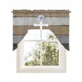 thumbnail image 1 of Nautical Anchor Kitchen Curtains Swag Valance for Windows/Bathroom/Cafe, Vintage Abstract Brown Gray Wooden Grain Rod Pocket Drape Panel Swag Curtains Valance for Bedroom/Living Room 56"x36", 1 of 6