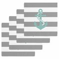 thumbnail image 1 of Nautical Anchor Kitchen Dish Towels for Drying Dishes Set of 4, Turquoise Grey White Horizontal Stripe Waffle Weave Microfiber Hand Tea Bathroom Towels Quick Dry & Absorbent Towel 12x12, 1 of 7