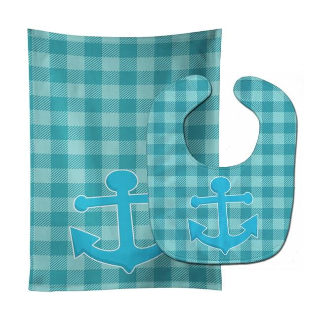 Nautical Anchor No.3 Baby Bib & Burp Cloth