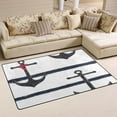 thumbnail image 1 of Nautical Anchor Print Soft Polyester Area Rug 31''x20'', Non Slip, Memory Foam, Water Absorbent, 1 of 7