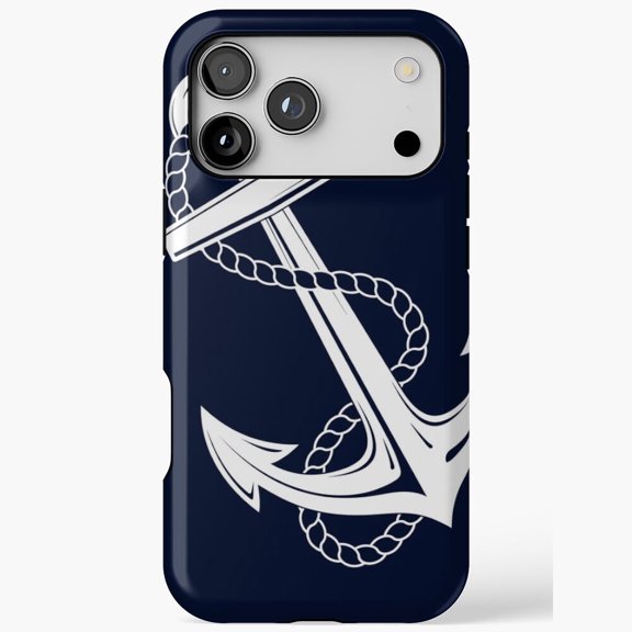 Nautical Anchor Rope Navy Case for iPhone 17 16 15 14 13 12 11 Pro Max