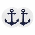 thumbnail image 1 of Nautical Anchor Round 15 Inch Placemats Set of 2, Farmhouse Minimalist White Abstract Art HeatResistant Non Slip Place Mats for Dining Table, Wipeable Braided Kitchen Table Mats for Housewarming, 1 of 9