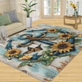 thumbnail image 1 of Nautical Anchor Rug Botanical Sunflower Area Rugs Rope Anchor Rugs For Living Room Anchor Vintage Rug Butterfly Animal Rug Broken Wooden Planks Carpet 1x2ft, 1 of 6