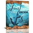 thumbnail image 1 of Nautical Anchor Scriptures Wall Art Bible Verse Beach Ocean Theme Wall Decor Rustic Jesus Anchor Bible Quotes Pictures Canvas Prints Motivational Framed Modern Artwork for Home Living Room 12"x16", 1 of 6