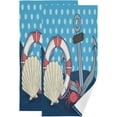 thumbnail image 1 of Nautical Anchor Shell Hand Towels 2 PCS, Summer Element Kitchen Towel Ultra Soft and Highly Absorbent,Decorative Fingertip Face Towel for Bathroom Hotel, 28.3"x14.4", 1 of 4