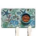 thumbnail image 1 of Nautical Anchor & Starfish Dog Bowl Mat - Absorbent Pet Food Spill Catcher - Non-Slip Base, 1 of 5