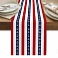 thumbnail image 1 of Nautical Anchor Table Runner - 70 Inch Long, Kitchen Dining Table Runner Dresser Scarves, Red Navy Blue White Stripe Geometric Farmhouse Decor for Coffee Tables Wedding Party Banquet, 1 of 8