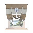thumbnail image 1 of Nautical Anchor Tie Up Curtains for Windows 45 Inch Length Balloon Curtains Kitchen Adjustable Balloon Window Shade Vintage Abstract Brown Gray Wooden Grain Tie Up Bathroom Curtain Window 34"x45", 1 of 6