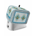 thumbnail image 1 of Nautical Anchor Toaster Cover 2 Slice, Gold Anchor Rope Stripe Blue Bread Maker Cover Toaster Dust Cover with Pockets, Dust-Proof Cover for Kitchen Small Appliance 12x7.5x8in, 1 of 5