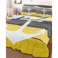 thumbnail image 1 of Nautical Anchor Twin XL Size Down Alternative Comforter, Lightweight Comforter Quilt Bedding Set with Pillow Shams Yellow Gray Gradient Wooden Grain All Seasons Bed Comforter Duvet Insert 68"x98", 1 of 7