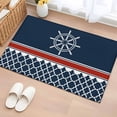 thumbnail image 1 of Nautical Anchor Washable Small Entryway Area Rugs 2'x3', Nautical Anchor Red Stripe Plaid Navy Blue Low Pile Throw Rug Non-Slip Sturdy Edge Binding Carpet for Front Door Floor Room Entry, 1 of 9