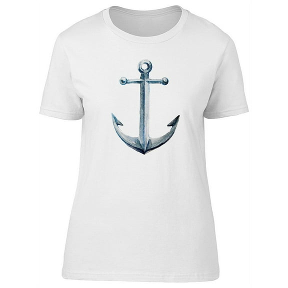 Nautical Anchor Watercolor T-Shirt Women -Image by Shutterstock, Female Large