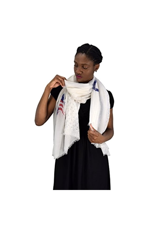 Nautical Anchor and Dainty Heart Print Light weight Summer Scarf