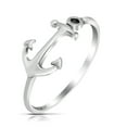 thumbnail image 1 of Nautical Anchor of Hope Band Sterling Silver Ring-8, 1 of 6